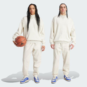 adidas Basketball Fleece Jogger Pants ''Cream White''