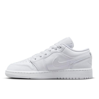 Air Jordan 1 Low Kids Shoes ''White'' 