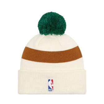 New Era NBA Boston Celtics City Edition Bobble Beanie Hat ''Beige'' 