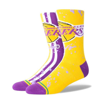 Stance NBA Los Angeles Lakers Overspray Socks ''Yellow/Purple''