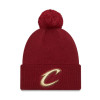 New Era Cleveland Cavaliers City Edition Alternate Bobble Beanie Hat ''Red''