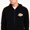 New Era Stripe Piping Los Angeles Lakers Zip-Up Hoodie ''Black''