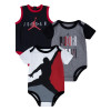 Air Jordan Air Jumbled 3-Pack Baby Bodysuit ''Black/Grey/White''