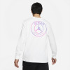 Air Jordan Paris Saint-Germain Long-Sleeve Shirt ''White/Purple''