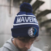 New Era NBA Dallas Mavericks Bobble Knit Cuff Hat ''Blue''