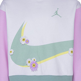 Dječji hoodie Air Jordan Jumpman x Nike Flowerchild Girls ''White/Pink''