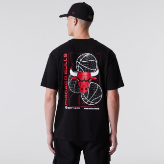 Kratka majica New Era NBA Chicago Bulls Basketball Graphic ''Black''