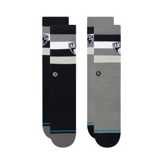 Čarape Stance x NBA Brooklyn Nets 2-Pack ''Black/Grey''