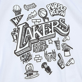 Kratka majica M&N NBA Los Angeles Lakers Doodle ''White''