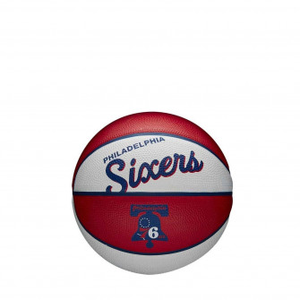 Mini košarkaška lopta Wilson NBA Philadelphia 76ers Team Retro ''Red/White'' (3)