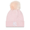 Ženska zimska kapa New Era MLB NY Yankees Metallic Logo Cuff ''Pink''