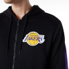 Pulover New Era NBA Los Angeles Lakers Panel Detail Full-Zip ''Black''