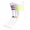 Čarape adidas 3-Stripes Cushioned Crew 3-Pack ''Yellow/Pink/Black''