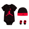 Set za bebu Air Jordan Jumpman 3-Piece Infant ''Black/Gym Red'' 0-6M