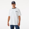 Kratka majica New Era Pinstripe Oversized ''White/Black''