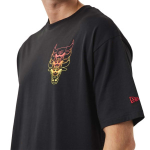 Kratka majica New Era NBA Chicago Bulls Stacked Team Logo ''Black''