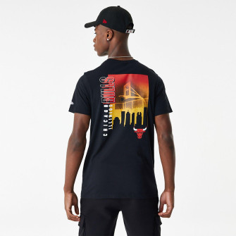 Kratka majica New Era NBA Chicago Bulls Skyline Graphic ''Black''