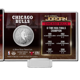 Kartica s kovancem NBA Michael Jordan 6-Time Champion Silver Mint