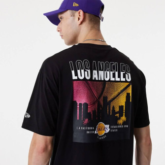 Kratka majica New Era NBA LA Lakers City Graphic Oversized ''Black'' 