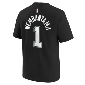 Otroška kratka majica Nike NBA San Antonio Spurs Victor Wembanyama ''Black''