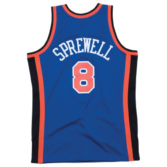 Dres M&N NBA NY Knicks Latrell Sprewell Road 1998-99 Swingman ''Blue''