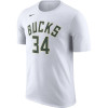 Kratka majica Nike NBA Giannis Antetokounmpo Milwaukee Bucks ''White''