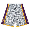 Kratke hlače M&N NBA Los Angeles Lakers 2009-10 Doodle Swingman ''White''