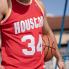 Dres M&N NBA Hardwood Classics Hakeem Olajuwon Houston Rockets ''Red''