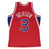 Dres M&N NBA Philadelphia 76ers Road 1996-97 Allen Iverson Swingman 'Red'' 