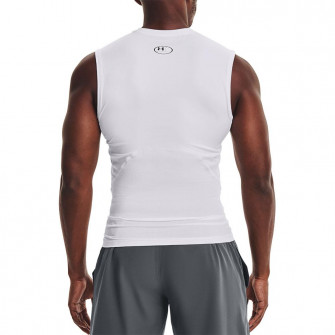 UA HeatGearTM Compression Sleeveless Shirt ''White''