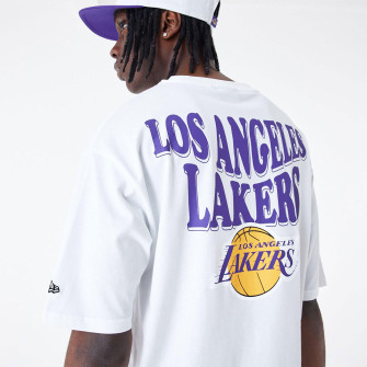 New Era NBA Los Angeles Lakers Script T-Shirt ''White''