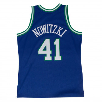 M&N NBA Dirk Nowitzki Dallas Mavericks 1998-99 Road Swingman Jersey ''Blue''