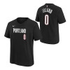 Nike NBA Portland Trail Blazers Damian Lillard Kids T-Shirt ''Black''