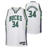 Nike NBA City Edition Mixtape Milwaukee Bucks Giannis Antetokounmpo Kids Jersey ''White''